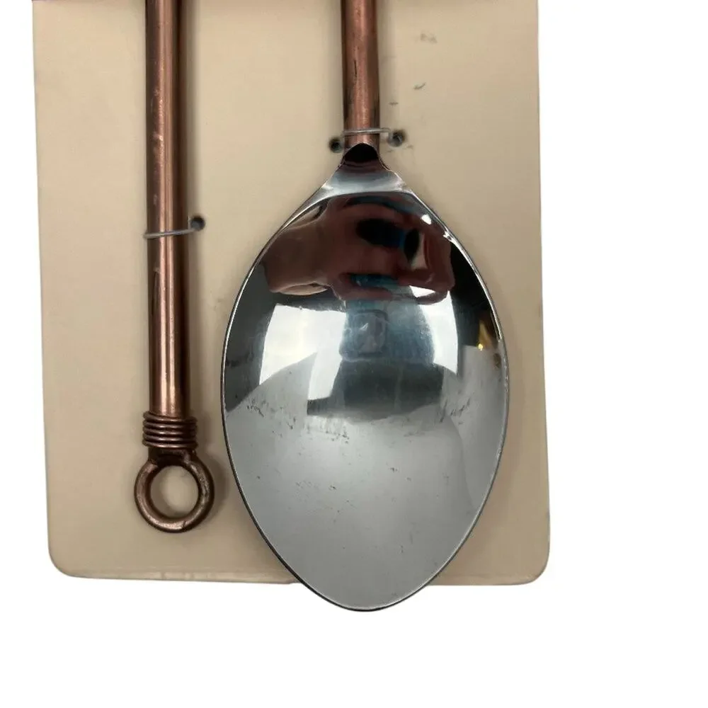 Set of Metal Salad Servers (Fork/Spoon) - NWT